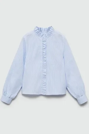 MANGO Shirt with ruffle detail - 6 - Kids