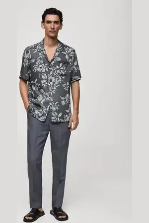 MANGO Regular-fit Hawaiian-print shirt - S - Men