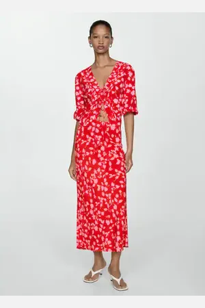 MANGO Bow printed blouse - 0 - Women