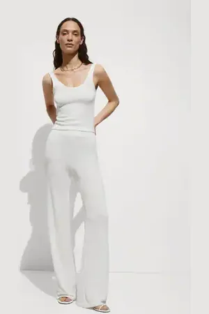 MANGO Straight knitted pants - XS - Women