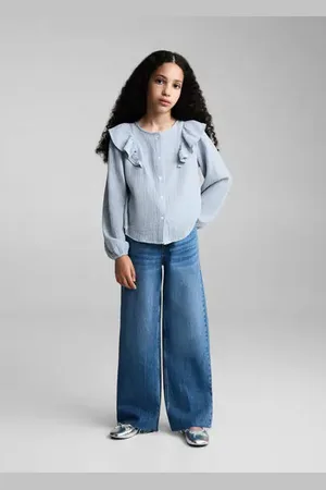MANGO Cheesecloth cotton blouse - 6 - Kids