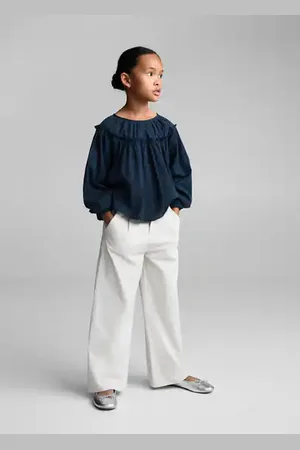 MANGO Embroidered polka-dot blouse - 6 - Kids