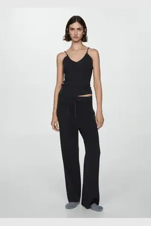 MANGO Ribbed top - S - Women