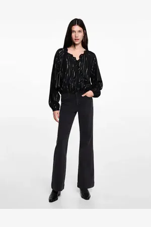 MANGO Striped lurex blouse - XXS - Teenage girl
