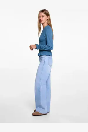 MANGO Ruched detail blouse - XXS - Teenage girl