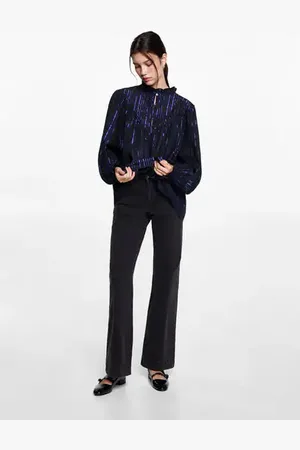 MANGO Striped lurex blouse - XXS - Teenage girl