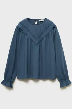 MANGO Embroidered details blouse - 5-6 years - Kids