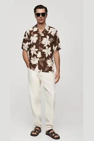 MANGO Regular-fit Hawaiian-print shirt - XS - Men