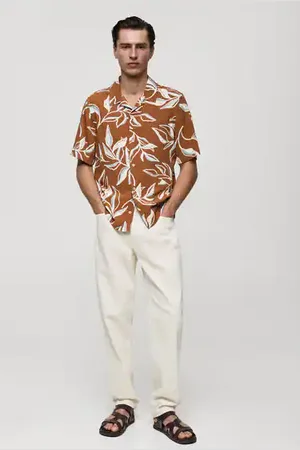 MANGO Regular-fit Hawaiian-print shirt - XS - Men