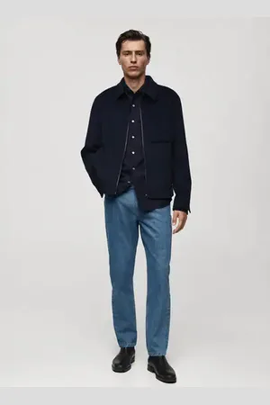 MANGO Slim-fit medium-wash jeans - 29 - Men