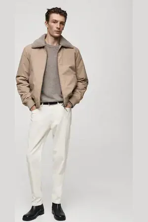 MANGO Corduroy regular-fit pants - 30 - Men