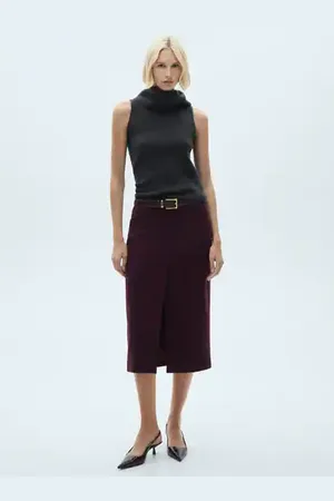 MANGO Turtleneck knitted top - XS - Women
