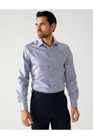 M&S Sartorial Shirts - Slim Fit Pure Cotton Striped Shirt