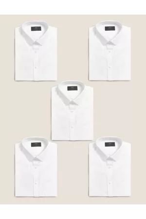 Marks & Spencer 5pk Regular Fit Short Sleeve Shirts