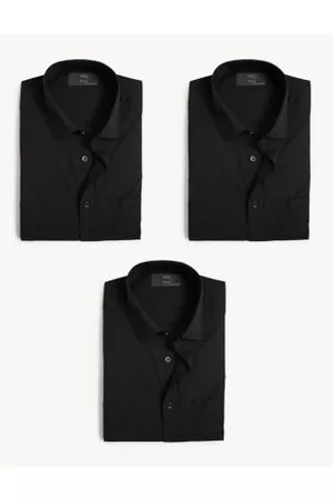 Marks & Spencer Short sleeved Shirts - 3pk Regular Fit Short Sleeve Shirts