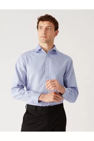 Marks & Spencer Shirts - Regular Fit Pure Cotton Textured Shirt