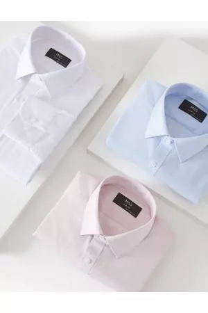 Marks & Spencer 3pk Slim Fit Easy Iron Long Sleeve Shirts
