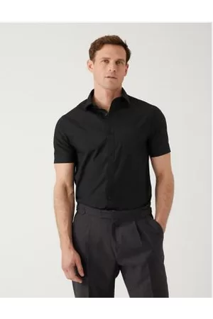 Marks & Spencer Short sleeved Shirts - 3pk Slim Fit Easy Iron Short Sleeve Shirts