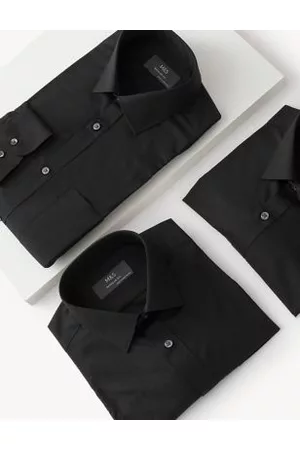Marks & Spencer 3pk Regular Fit Long Sleeve Shirts
