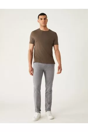 Marks & Spencer Men Chinos - Slim Fit Textured Stretch Chinos