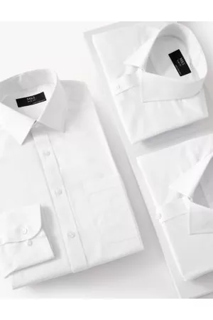 Marks & Spencer Shorter Length 3pk Long Sleeve Shirts
