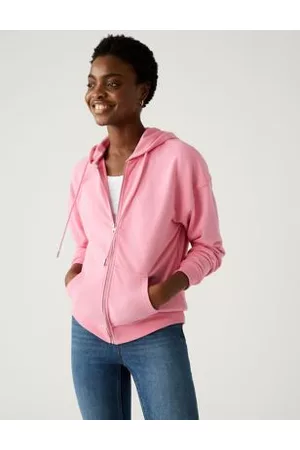 Marks & Spencer Women Zip-up Hoodies - Cotton Rich Zip Up Hoodie