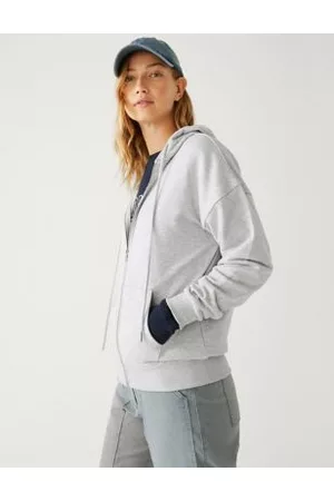 Marks & Spencer Women Zip-up Hoodies - Cotton Rich Zip Up Hoodie