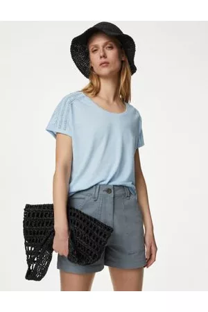 Marks & Spencer Women Tops - Linen Rich Broderie Top