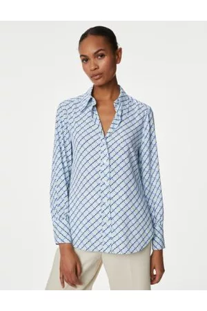 Marks & Spencer Women Long Sleeved Shirts - Printed Collared Long Sleeve Shirt