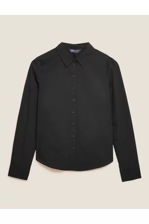 Marks & Spencer Women Tops - Cotton Rich Fitted Collared Shirt