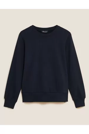 Marks & Spencer Women Sweatshirts - The Cotton Rich Crew Neck Sweatshirt
