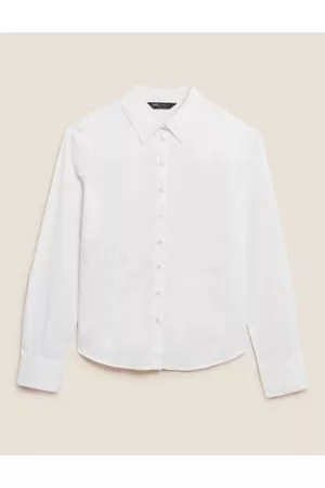 Marks & Spencer Women Tops - Cotton Rich Fitted Collared Shirt