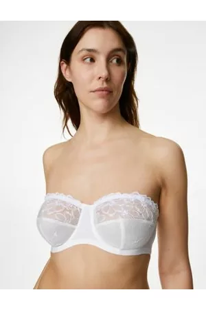 Lace Wired Non Padded Plunge Bra F-H