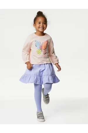 Cotton Rich Dress & Tights Outfit (2-8 Yrs)