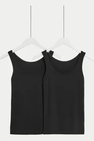 BODY BY M&S Womens 2pk Flexifit™ Modal Rich Vests