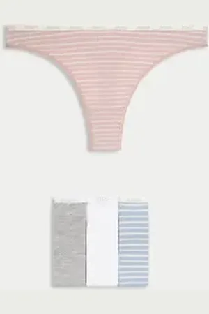BODY BY M&S Womens 4pk Cotton Rich Thongs