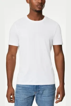 Marks & Spencer Mens Regular Fit Pure Cotton Crew Neck T-Shirt