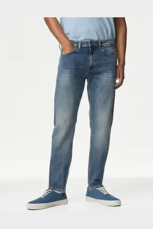 Marks & Spencer Mens Slim Fit Vintage Wash Stretch Jeans