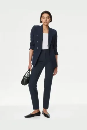Marks & Spencer Womens Tapered Ankle Grazer Trousers