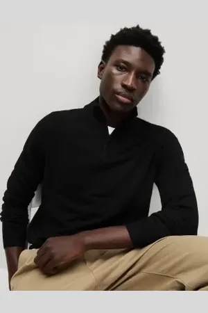 Marks & Spencer Mens Cashmilon™ High Neck Half Zip Jumper