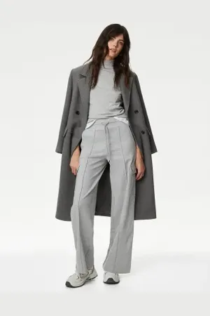 Marks & Spencer Womens Ponte Utility Wide Leg Trousers