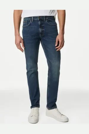 Marks & Spencer Mens Slim Fit Vintage Wash Stretch Jeans