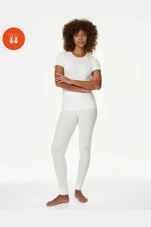 Marks & Spencer Womens Thermal Pointelle Leggings