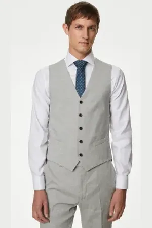 Marks & Spencer Mens Italian Performance Linen Waistcoat
