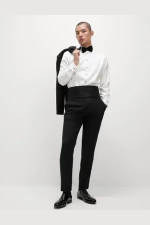 Marks & Spencer Mens Slim Fit Stretch Tuxedo Trousers