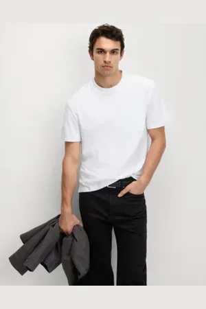 Marks & Spencer Mens Pure Cotton Midweight Pocket T-shirt