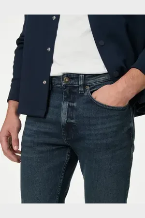Marks & Spencer Mens Slim Fit Vintage Wash Stretch Jeans