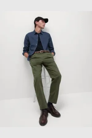 Marks & Spencer Mens Tapered Fit Twin Pleat Stretch Chinos