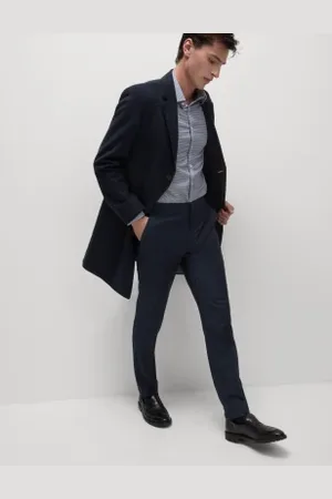Marks & Spencer Mens Slim Fit Elasticated Suit Trousers