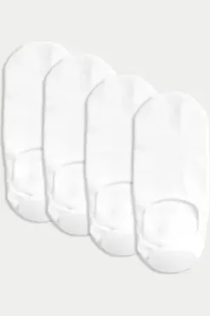Marks & Spencer Womens 4pk Cotton Rich Invisible Trainer Liners™
